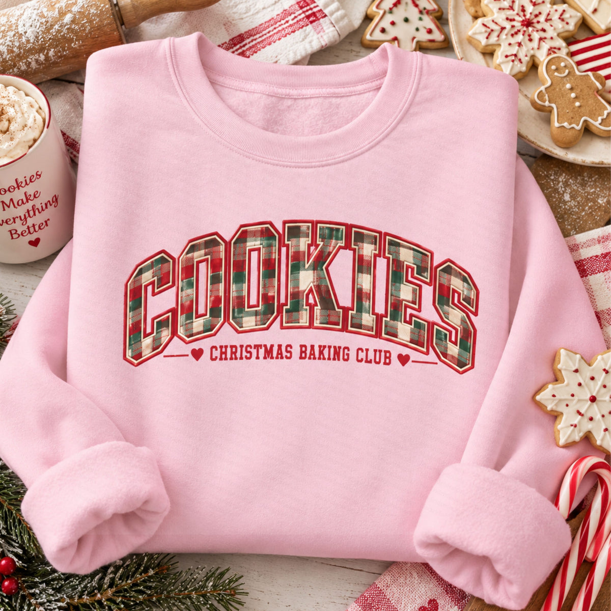 Cookies Christmas Baking Crew Sweatshirt