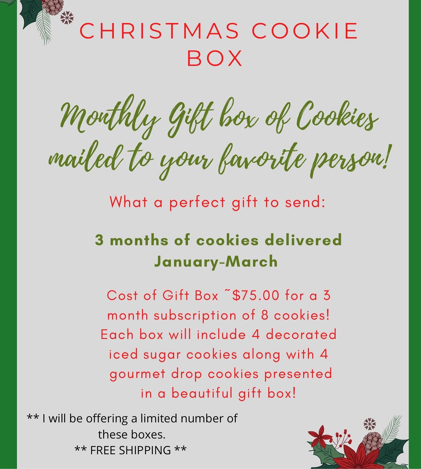 Monthly Cookie Box Subscription