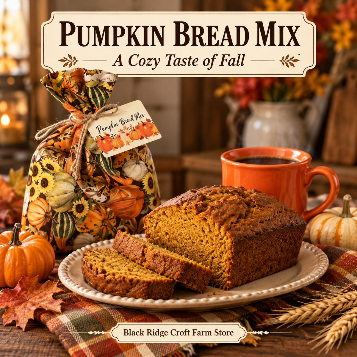 Pumpkin Bread Mix | Easy Fall & Holiday Baking Kit | Cozy Homemade Pumpkin Bread, Gift-Ready