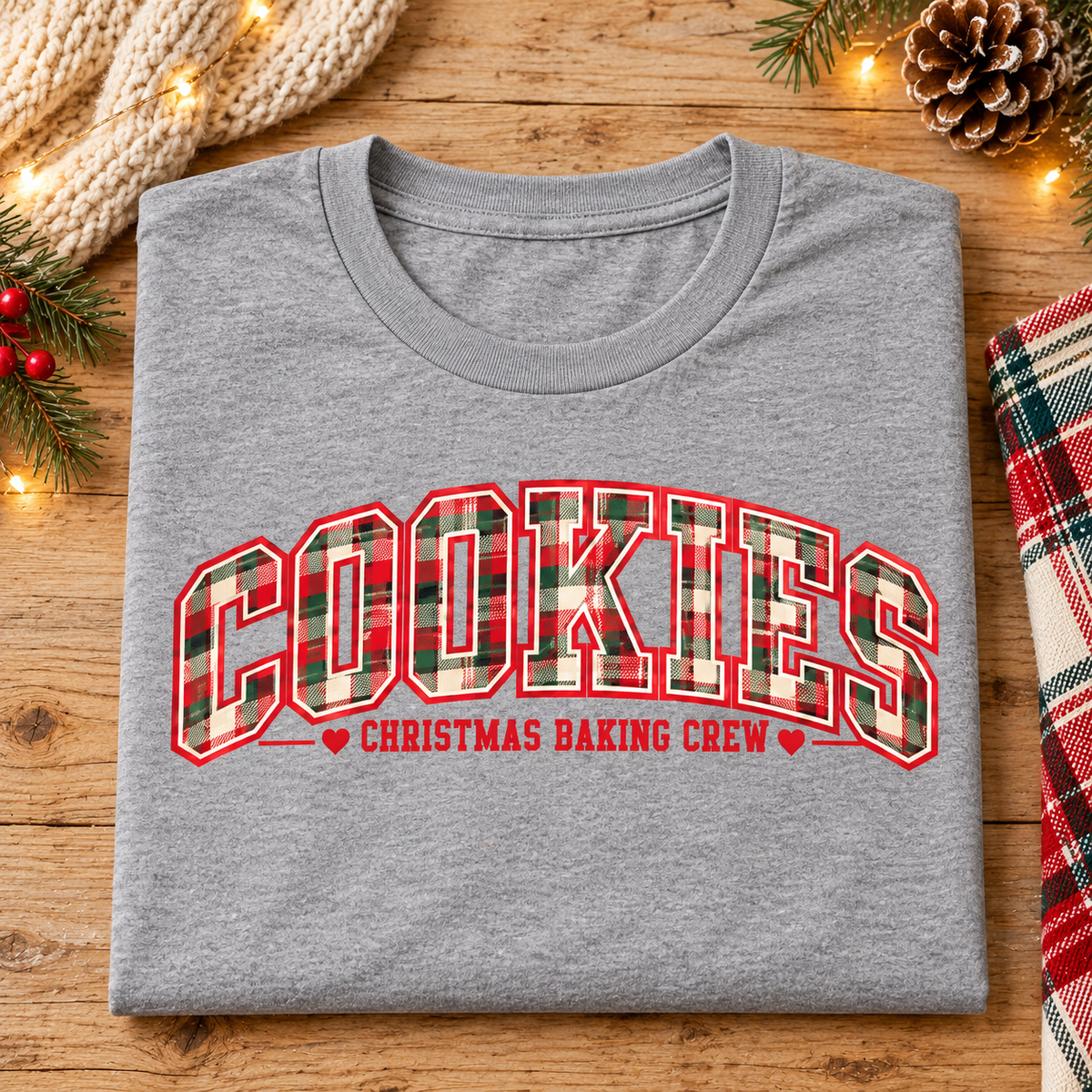 Cookies Christmas Baking Crew Long Sleeve Tee